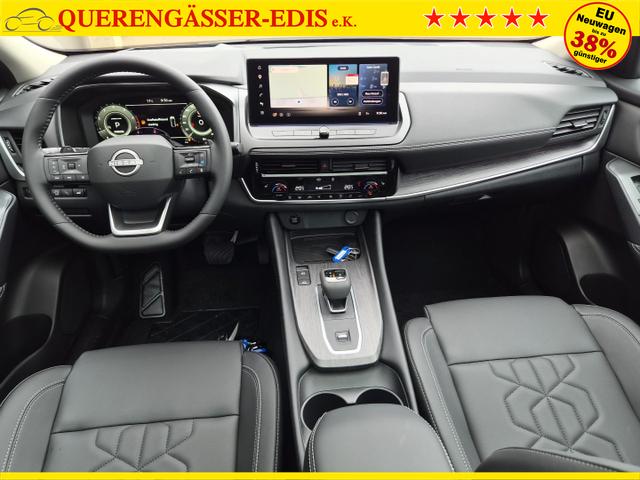 Nissan Qashqai 1.3 DIG-T MHEV 158 PS X-Tronic Tekna Voll-Leder Klimaautomatik PanoGlasdach Sitzheizung Lenkradheizung Navi Head-Up Display elektr. Heckklappe ACC PDC v+h 360&deg;Kamera DAB Bluetooth Touchscreen Apple CarPlay Android Auto 19"LM 