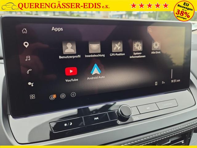Nissan Qashqai 1.3 DIG-T MHEV 158 PS X-Tronic Tekna Voll-Leder Klimaautomatik PanoGlasdach Sitzheizung Lenkradheizung Navi Head-Up Display elektr. Heckklappe ACC PDC v+h 360&deg;Kamera DAB Bluetooth Touchscreen Apple CarPlay Android Auto 19"LM 