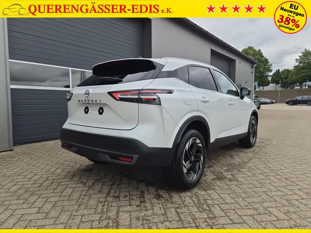 Nissan Qashqai 1.3 DIG-T MHEV 158 PS X-Tronic N-Connecta Teil-Leder PanoGlasdach Klimaautomatik Sitzheizung Lenkradheizung Navi ACC PDC v+h 360&deg;Kamera DAB Bluetooth Touchscreen Apple CarPlay Android Auto 18"LM 