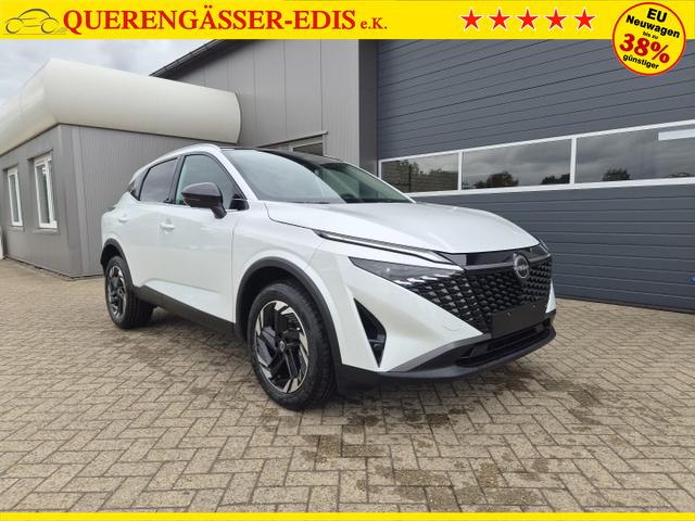 Nissan Qashqai 1.3 DIG-T MHEV 158 PS X-Tronic N-Connecta Teil-Leder PanoGlasdach Klimaautomatik Sitzheizung Lenkradheizung Navi ACC PDC v+h 360&deg;Kamera DAB Bluetooth Touchscreen Apple CarPlay Android Auto 18"LM 