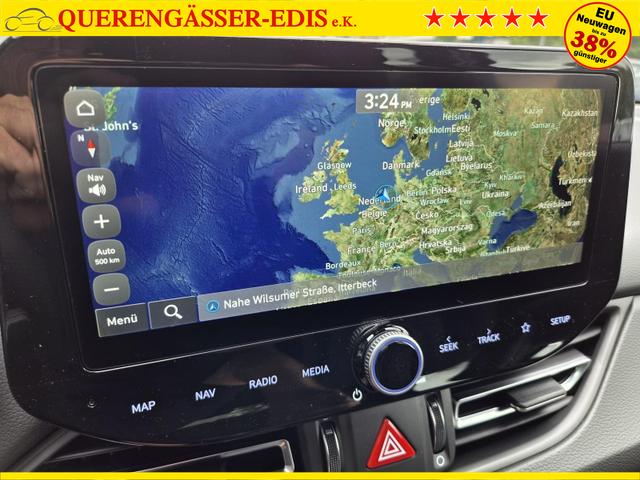 Hyundai i30 Kombi 1.6 T-GDI 150PS Automatik N-Line Sitzheizung Lenkradheizung Klimaautomatik Navi 10,3"-Touchscreen Bluelink Apple CarPlay + Android Auto PDC v+h R&uuml;ckf.Kamera 18-LM 