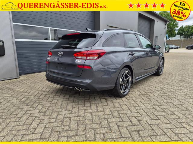 Hyundai i30 Kombi 1.6 T-GDI 150PS Automatik N-Line Sitzheizung Lenkradheizung Klimaautomatik Navi 10,3"-Touchscreen Bluelink Apple CarPlay + Android Auto PDC v+h R&uuml;ckf.Kamera 18-LM 