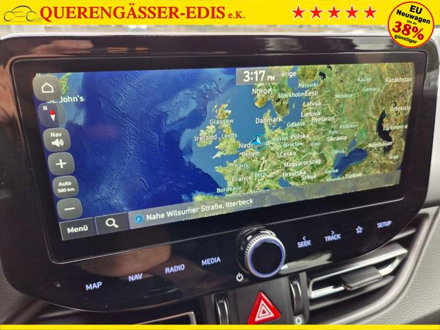 Hyundai i30 Kombi 1.6 T-GDI 150PS Automatik N-Line Sitzheizung Lenkradheizung Klimaautomatik Navi 10,3"-Touchscreen Bluelink Apple CarPlay + Android Auto PDC v+h R&uuml;ckf.Kamera 18-LM 