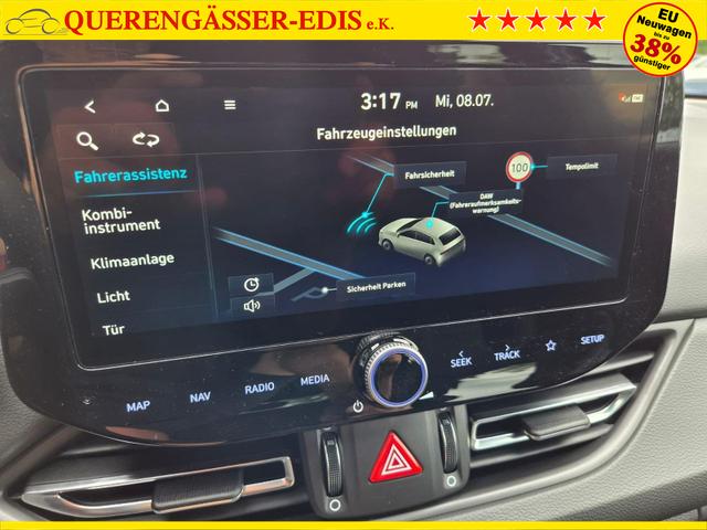 Hyundai i30 Kombi 1.6 T-GDI 150PS Automatik N-Line Sitzheizung Lenkradheizung Klimaautomatik Navi 10,3"-Touchscreen Bluelink Apple CarPlay + Android Auto PDC v+h R&uuml;ckf.Kamera 18-LM 