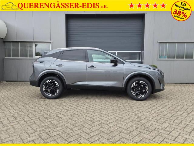 Nissan Qashqai 1.3 DIG-T MHEV 158 PS X-Tronic N-Connecta Teil-Leder PanoGlasdach Klimaautomatik Sitzheizung Lenkradheizung Navi ACC PDC v+h 360&deg;Kamera DAB Bluetooth Touchscreen Apple CarPlay Android Auto 18"LM 