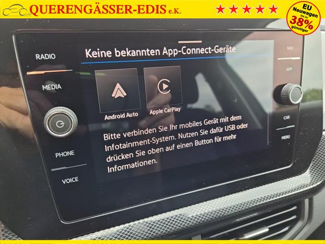 Volkswagen T-Cross 1.0 TSI 116PS DSG Life AHK (abnehmbar) IQ.LIGHT-LED-Matrix Sitzheizung R&uuml;ckf.Kamera Klimaautomatik Abstandstempomat Apple CarPlay Android Auto 