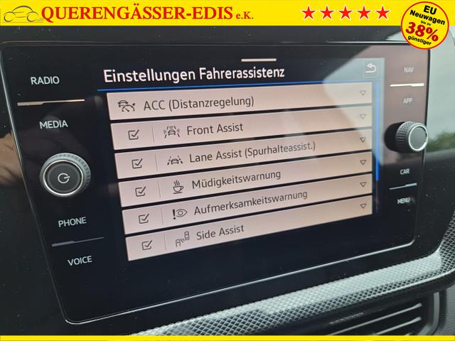 Volkswagen T-Cross 1.0 TSI 116PS DSG Life AHK (abnehmbar) IQ.LIGHT-LED-Matrix Sitzheizung R&uuml;ckf.Kamera Klimaautomatik Abstandstempomat Apple CarPlay Android Auto 