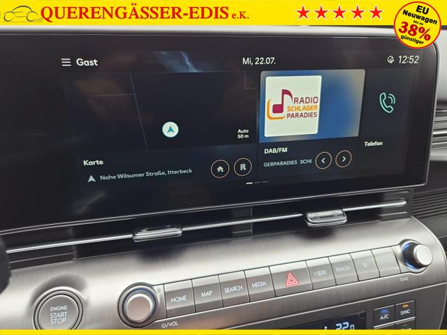 Hyundai KONA Trend 1.6 T-GDI 150PS Automatik Voll-LED-Scheinw. Sitzheizung Lenkradheizung ACC Klimaautomatik Navi Touchscreen DAB+ Apple CarPlay + Android Auto PDC v+h R&uuml;ckf.Kamera 2xKeyless 17-LM 