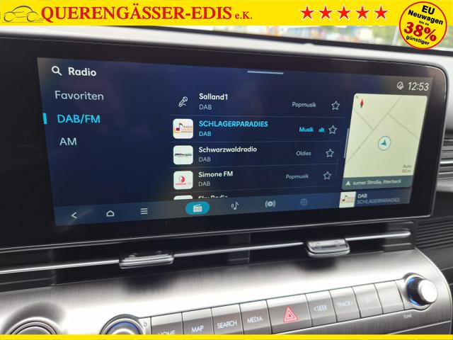 Hyundai KONA Trend 1.6 T-GDI 150PS Automatik Voll-LED-Scheinw. Sitzheizung Lenkradheizung ACC Klimaautomatik Navi Touchscreen DAB+ Apple CarPlay + Android Auto PDC v+h R&uuml;ckf.Kamera 2xKeyless 17-LM 