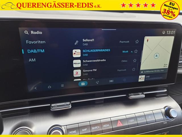Hyundai KONA Trend 1.6 T-GDI 150PS Automatik Voll-LED-Scheinw. Sitzheizung Lenkradheizung ACC Klimaautomatik Navi Touchscreen DAB+ Apple CarPlay + Android Auto PDC v+h R&uuml;ckf.Kamera 2xKeyless 17-LM 