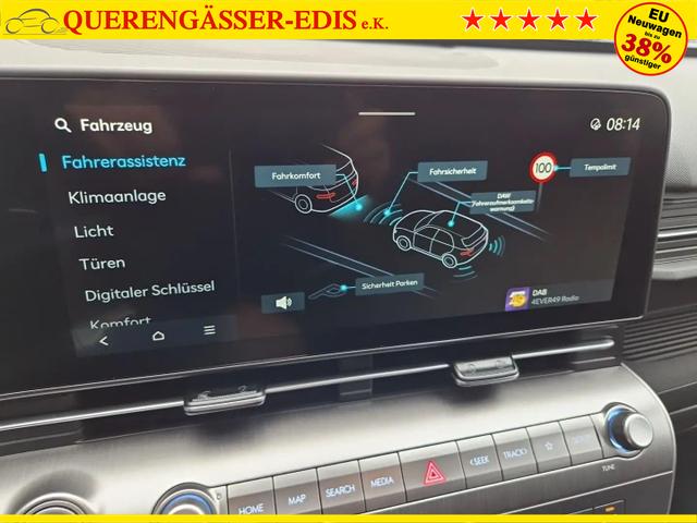 Hyundai KONA Trend 1.6 T-GDI 150PS Automatik Voll-LED-Scheinw. Sitzheizung Lenkradheizung ACC Klimaautomatik Navi Touchscreen DAB+ Apple CarPlay + Android Auto PDC v+h R&uuml;ckf.Kamera 2xKeyless 17-LM 