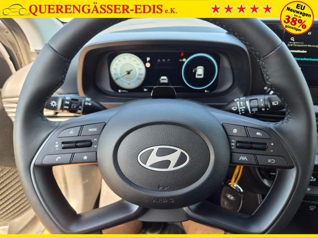 Hyundai i20 1.0 T-GDI 90PS Trend Automatik 5-t&uuml;rig Innenraumkamera 2xKeyless Klimaautomatik Sitzheizung Lenkradheizung Navi R&uuml;ckf.Kamera PDC Apple CarPlay Android Auto Tempomat Touchscreen 16"LM 