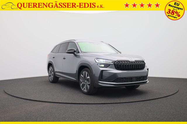 Skoda Kodiaq Sportline 1.5 TSI 204PS PHEV DSG Sitzheizung v+h Frontscheibe beheizb. 20"LM schwenkb. AHK elektr. PanoDach Alcantara PDC R&uuml;ckf.Kamera Klimaautomatik Lenkradheizung Navi Apple CarPlay Android Auto 2xKeyless vollelektr. Reichweite 116KM 
