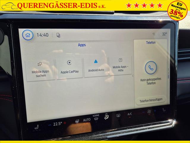 Ford Puma ST-Line X 1.0 EcoBoost Hybrid 125PS Automatik Premium Leder (Sensico) B+O-Sound elektr. Heckklappe Klimaautomatik Sitzheizung Lenkradheizung Frontscheibe beheizb. Ford-Navi SYNC4 Bluetooth Apple CarPlay Android Auto PDC v+h 18-LM 