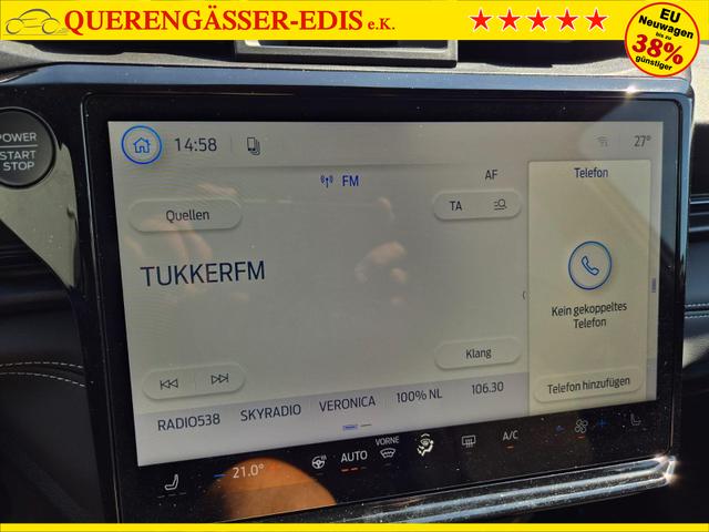Ford Puma Titanium 1.0 EcoBoost Hybrid 125PS Automatik Klimaautomatik Sitzheizung Lenkradheizung Frontscheibe beheizb. LED-Scheinwerfer SYNC4 Bluetooth Apple CarPlay Android Auto PDC v+h 
