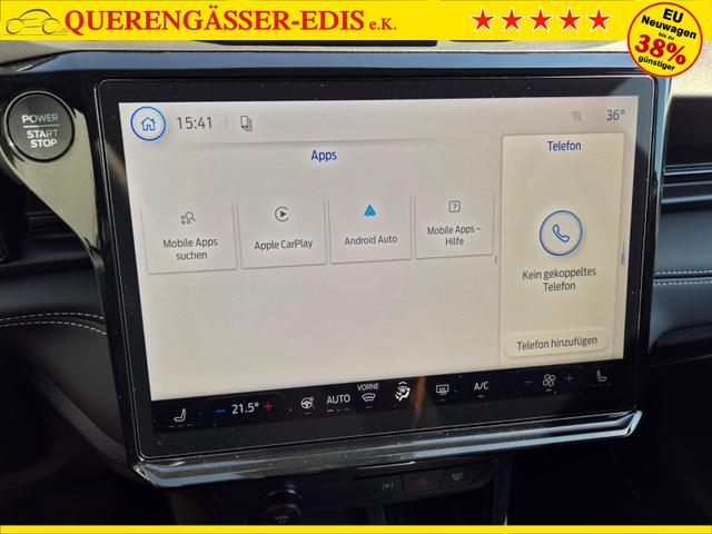 Ford Puma Titanium 1.0 EcoBoost Hybrid 125PS Automatik Klimaautomatik Sitzheizung Lenkradheizung Frontscheibe beheizb. LED-Scheinwerfer SYNC4 Bluetooth Apple CarPlay Android Auto PDC v+h 