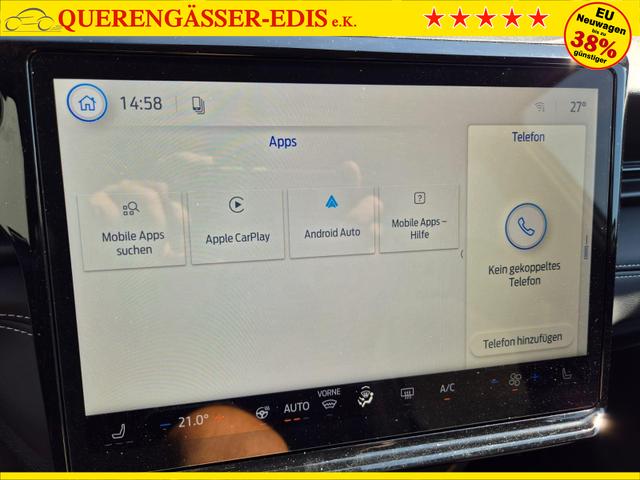 Ford Puma Titanium 1.0 EcoBoost Hybrid 125PS Automatik Klimaautomatik Sitzheizung Lenkradheizung Frontscheibe beheizb. LED-Scheinwerfer SYNC4 Bluetooth Apple CarPlay Android Auto PDC v+h 