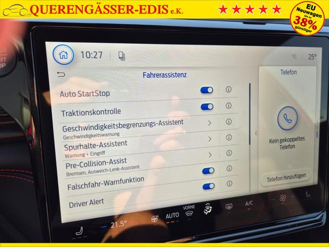 Ford Puma ST-Line X 1.0 EcoBoost Hybrid 125PS Automatik Premium Leder (Sensico) B+O-Sound elektr. Heckklappe Klimaautomatik Sitzheizung Lenkradheizung Frontscheibe beheizb. Ford-Navi SYNC4 Bluetooth Apple CarPlay Android Auto PDC v+h 18-LM 