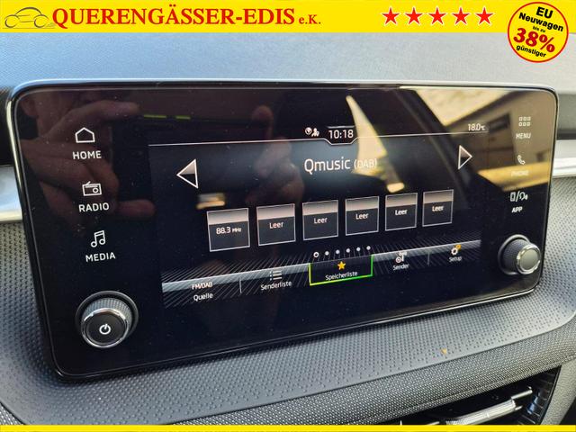 Skoda Fabia 1.0 TSI 95PS Selection 5-t&uuml;rig R&uuml;ckf.Kamera Parksensoren Sitzheizung Multifunktionslenkrad Klima Skoda-Radio Bluetooth Touchscreen Speedlimiter Nebelsch. Apple CarPlay + Android Auto 