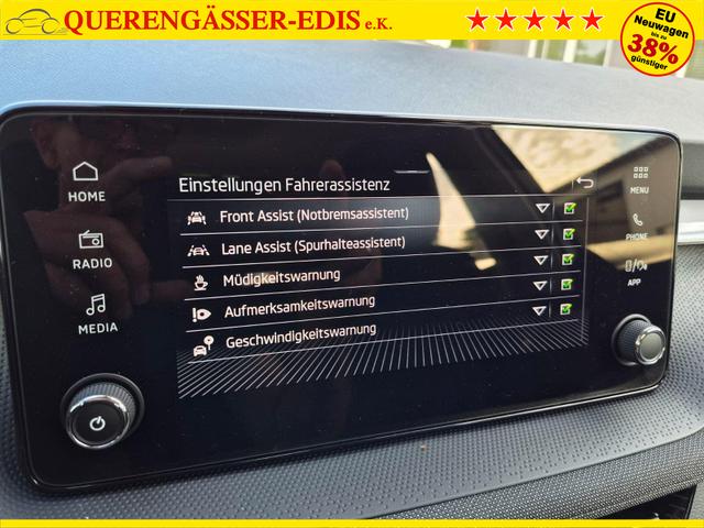 Skoda Fabia 1.0 TSI 95PS Selection 5-t&uuml;rig R&uuml;ckf.Kamera Parksensoren Sitzheizung Multifunktionslenkrad Klima Skoda-Radio Bluetooth Touchscreen Speedlimiter Nebelsch. Apple CarPlay + Android Auto 