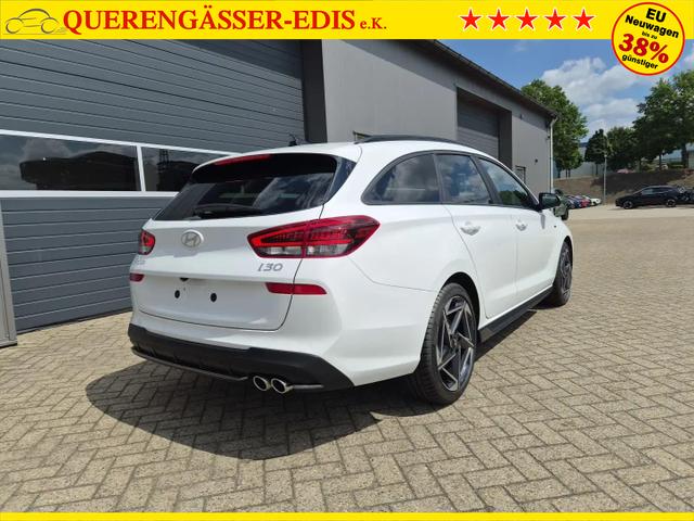 Hyundai i30 Kombi 1.6 T-GDI 150PS Automatik N-Line Sitzheizung Lenkradheizung Klimaautomatik Navi 10,3"-Touchscreen Bluelink Apple CarPlay + Android Auto PDC v+h R&uuml;ckf.Kamera 18-LM 