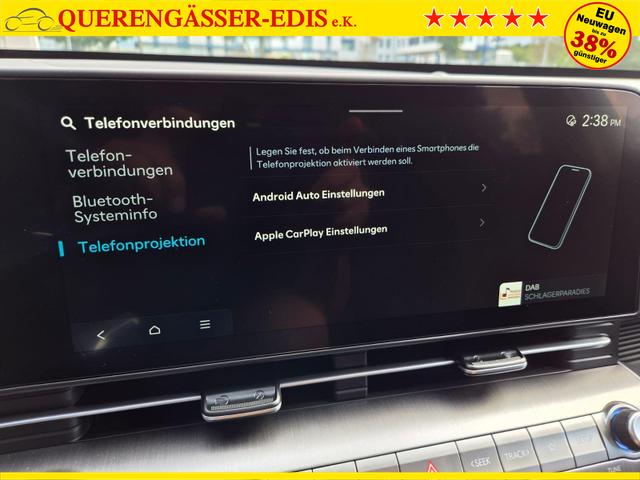 Hyundai KONA Trend 1.6 T-GDI 150PS Automatik Voll-LED-Scheinw. Sitzheizung Lenkradheizung ACC Klimaautomatik Navi Touchscreen DAB+ Apple CarPlay + Android Auto PDC v+h R&uuml;ckf.Kamera 2xKeyless 17-LM 