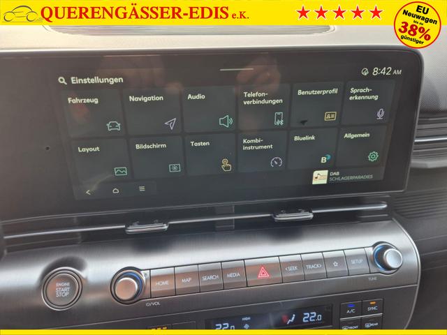 Hyundai KONA Trend 1.6 T-GDI 150PS Automatik Voll-LED-Scheinw. Sitzheizung Lenkradheizung ACC Klimaautomatik Navi Touchscreen DAB+ Apple CarPlay + Android Auto PDC v+h R&uuml;ckf.Kamera 2xKeyless 17-LM 