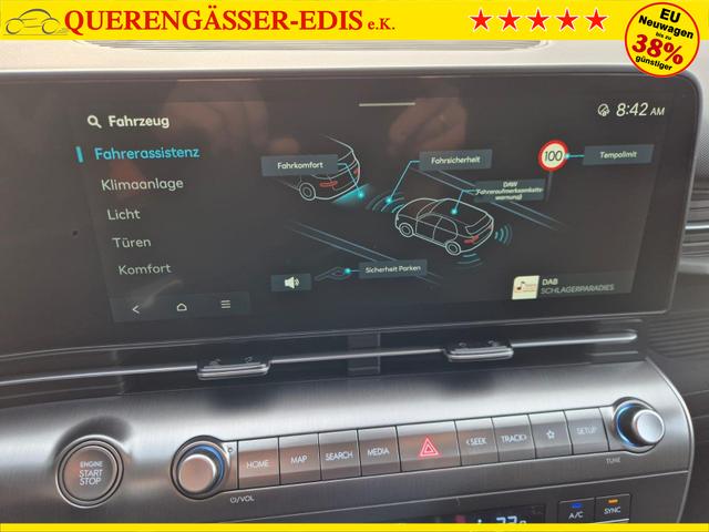 Hyundai KONA Trend 1.6 T-GDI 150PS Automatik Voll-LED-Scheinw. Sitzheizung Lenkradheizung ACC Klimaautomatik Navi Touchscreen DAB+ Apple CarPlay + Android Auto PDC v+h R&uuml;ckf.Kamera 2xKeyless 17-LM 
