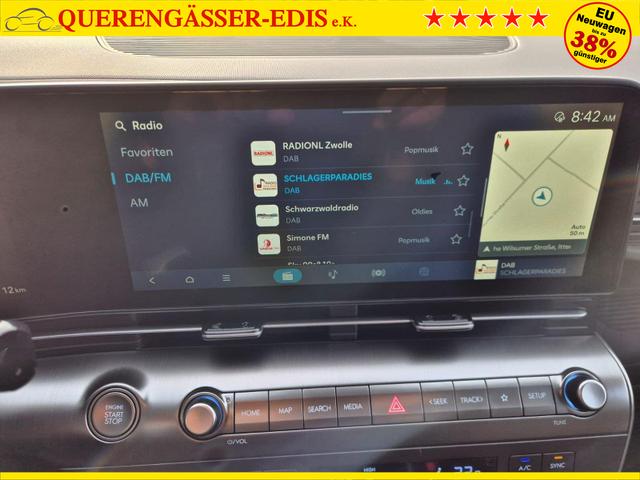 Hyundai KONA Trend 1.6 T-GDI 150PS Automatik Voll-LED-Scheinw. Sitzheizung Lenkradheizung ACC Klimaautomatik Navi Touchscreen DAB+ Apple CarPlay + Android Auto PDC v+h R&uuml;ckf.Kamera 2xKeyless 17-LM 