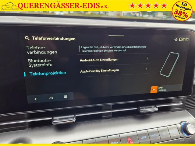 Hyundai KONA Trend 1.6 T-GDI 150PS Voll-LED-Scheinw. Sitzheizung Lenkradheizung Klimaautomatik Tempomat Navi Touchscreen DAB+ Apple CarPlay + Android Auto PDC v+h R&uuml;ckf.Kamera 2xKeyless 17-LM 