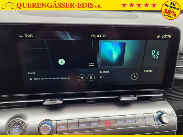 Hyundai KONA Trend 1.6 T-GDI 150PS Voll-LED-Scheinw. Sitzheizung Lenkradheizung Klimaautomatik Tempomat Navi Touchscreen DAB+ Apple CarPlay + Android Auto PDC v+h R&uuml;ckf.Kamera 2xKeyless 17-LM 