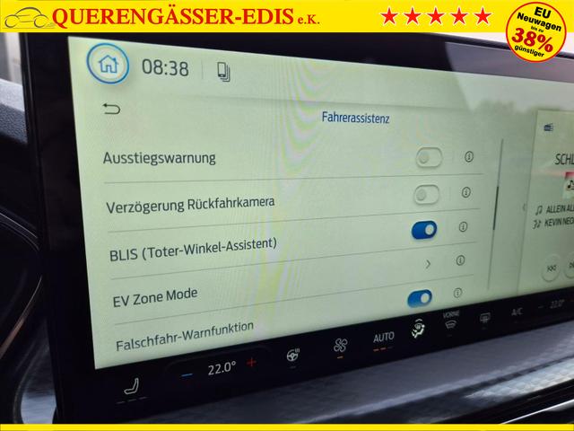 Ford Kuga Titanium 243PS PHEV Automatik Sitzheizung v+h Lenkradheizung Frontscheibe beheizb. Klimaautomatik Navi SYNC4 Apple CarPlay Android Auto Touchscreen PDC 4xKamera 2xKeyless 17"LM vollelektr. Reichweite 66KM 