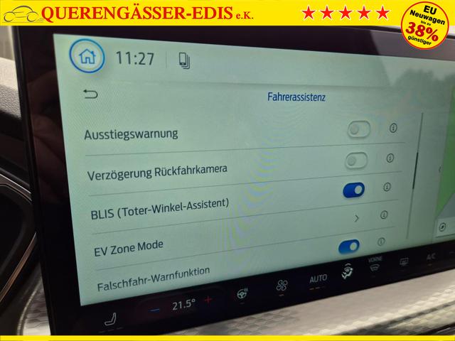 Ford Kuga Titanium 243PS PHEV Automatik Sitzheizung v+h Lenkradheizung Frontscheibe beheizb. Klimaautomatik Navi SYNC4 Apple CarPlay Android Auto Touchscreen PDC 4xKamera 2xKeyless 17"LM vollelektr. Reichweite 66KM 