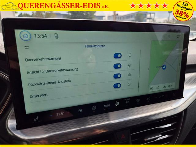 Ford Kuga Titanium 243PS PHEV Automatik elektr. PanoDach Sitzheizung v+h Lenkradheizung Frontscheibe beheizb. Klimaautomatik Navi SYNC4 Apple CarPlay Android Auto Touchscreen PDC 4xKamera 2xKeyless 17"LM vollelektr. Reichweite 66KM 