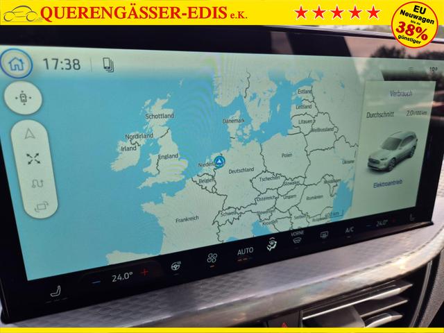 Ford Kuga Titanium 243PS PHEV Automatik schwenkb. AHK elektr. PanoDach Sitzheizung v+h Lenkradheizung Frontscheibe beheizb. Klimaautomatik Navi SYNC4 Apple CarPlay Android Auto Touchscreen PDC 4xKamera 2xKeyless 17"LM vollelektr. Reichweite 66KM 