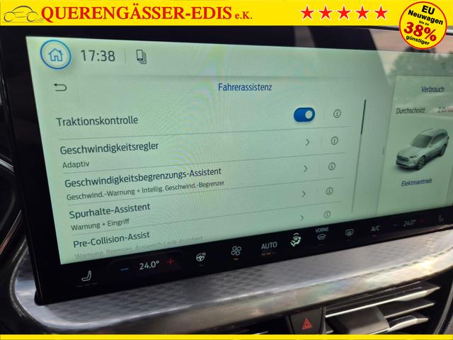 Ford Kuga Titanium 243PS PHEV Automatik schwenkb. AHK elektr. PanoDach Sitzheizung v+h Lenkradheizung Frontscheibe beheizb. Klimaautomatik Navi SYNC4 Apple CarPlay Android Auto Touchscreen PDC 4xKamera 2xKeyless 17"LM vollelektr. Reichweite 66KM 