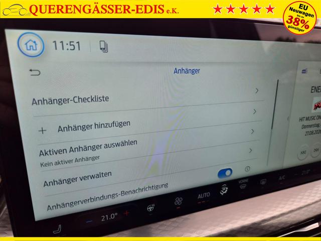 Ford Kuga Titanium 243PS PHEV Automatik schwenkb. AHK Sitzheizung v+h Lenkradheizung Frontscheibe beheizb. Klimaautomatik Navi SYNC4 Apple CarPlay Android Auto Touchscreen PDC 4xKamera 2xKeyless 17"LM vollelektr. Reichweite 66KM 