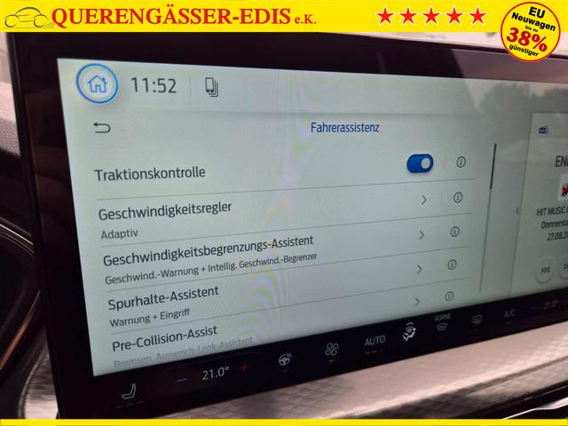 Ford Kuga Titanium 243PS PHEV Automatik schwenkb. AHK Sitzheizung v+h Lenkradheizung Frontscheibe beheizb. Klimaautomatik Navi SYNC4 Apple CarPlay Android Auto Touchscreen PDC 4xKamera 2xKeyless 17"LM vollelektr. Reichweite 66KM 
