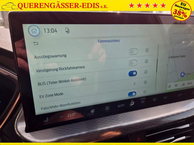 Ford Kuga Titanium 243PS PHEV Automatik schwenkb. AHK elektr. PanoDach Sitzheizung v+h Lenkradheizung Frontscheibe beheizb. Klimaautomatik Navi SYNC4 Apple CarPlay Android Auto Touchscreen PDC 4xKamera 2xKeyless 17"LM vollelektr. Reichweite 66KM 