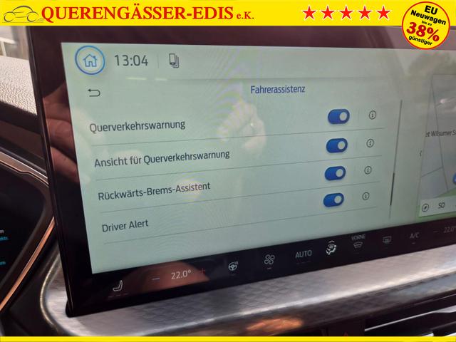 Ford Kuga Titanium 243PS PHEV Automatik schwenkb. AHK elektr. PanoDach Sitzheizung v+h Lenkradheizung Frontscheibe beheizb. Klimaautomatik Navi SYNC4 Apple CarPlay Android Auto Touchscreen PDC 4xKamera 2xKeyless 17"LM vollelektr. Reichweite 66KM 