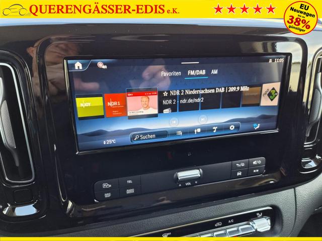 Mercedes-Benz Vito 114 PRO L2 2.0 CDI 136PS Automatik 2,8t 2-Sitzer Chrompaket innen AHK Klimaautomatik Bluetooth DAB Apple CarPlay Android Auto PDC v+h R&uuml;ckf.Kamera Tempomat Ganzj.Reifen 