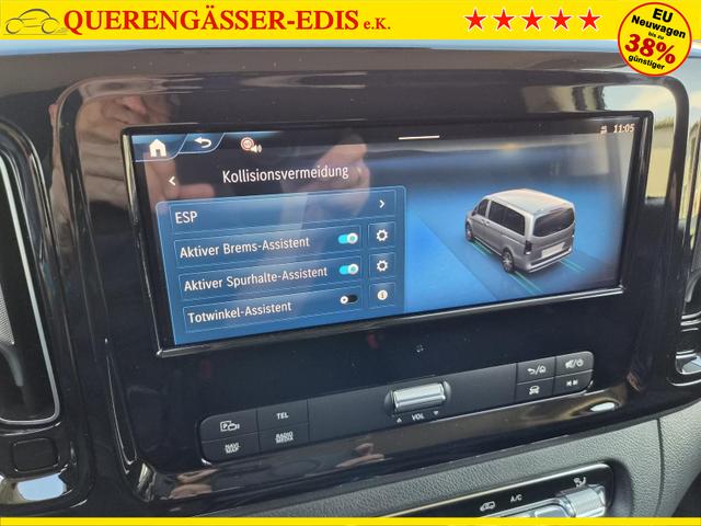 Mercedes-Benz Vito 114 PRO L2 2.0 CDI 136PS Automatik 2,8t 2-Sitzer Chrompaket innen AHK Klimaautomatik Bluetooth DAB Apple CarPlay Android Auto PDC v+h R&uuml;ckf.Kamera Tempomat Ganzj.Reifen 