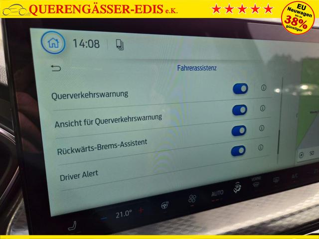 Ford Kuga Titanium 243PS PHEV Automatik elektr. PanoDach Sitzheizung v+h Lenkradheizung Frontscheibe beheizb. Klimaautomatik Navi SYNC4 Apple CarPlay Android Auto Touchscreen PDC 4xKamera 2xKeyless 17"LM vollelektr. Reichweite 66KM 