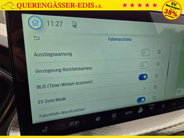 Ford Kuga Titanium 243PS PHEV Automatik schwenkb. AHK Sitzheizung v+h Lenkradheizung Frontscheibe beheizb. Klimaautomatik Navi SYNC4 Apple CarPlay Android Auto Touchscreen PDC 4xKamera 2xKeyless 17"LM vollelektr. Reichweite 66KM 