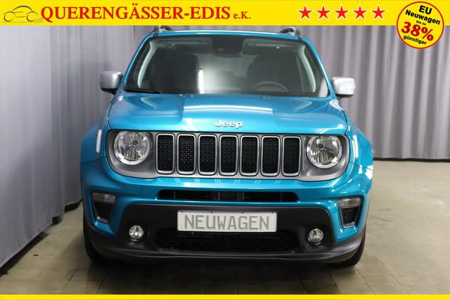 Jeep Renegade 1.6 Multijet 16v Limited 1598 96kW 130MT FWD470 Bikini Metallic 020 Stoff schwarz "61Q Bikini Metallic Uconnect VP2 Multimedia mit 8.4"" Display mit MultitouchFunktion (Bluetooth®, 2x USB, Apple CarPlay/ Android Auto uvm.) inkl. GPS Navigationssystem 8F6 Reifen-Reparatur-Set (Kit Fix&Go) 2T2 Funktions-Paket CommandView® Panorama-Glasschiebedach Winter-Paket 070 Stark abgedunkelte Heckscheibe und Seitenscheiben hinten hat Rückfahrkamera, Sitzheizung,"