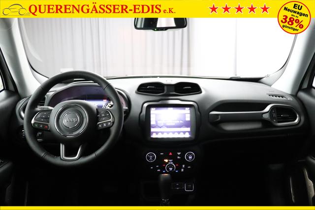 Jeep Renegade 1.5 T4 DCT7 e-Hybrid Limited 1469 96 kW296 Alpine White 020 Stoff Schwarz "Navigationssystem 2T2 Funktions-Paket CommandView® Panorama-Glasschiebedach 7KS Winter-Paket UGM Uconnect Smartouch 8.4 mit 8,4""-Touchscreen, Navigationssystem, Bluetooth, AUX-IN-und USB sowie DAB, Apple CarPlay&Android Auto und LIVE Services 070 Seitenscheiben hinten und Heckscheibe verdunkelt 5CA Alpine White"