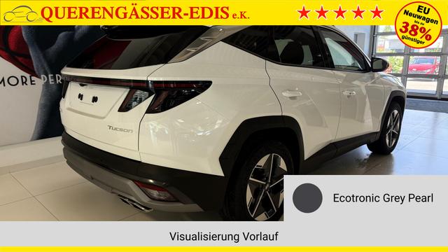 Hyundai TUCSON GO 1.6 T-GDI 48V 2WD DCT 117 kW (160 PS) Lenkradheizung, Sitzheizung, 2-Zonen-Klimaautomatik, Navigationssystem, Android Auto, Apple CarPlay, Induktive Ladestation, Radio, DAB, Smart-Key, Privacy Glass, Rückfahrkamera, 18 Zoll Leichtmetallfelgen, uvm. 