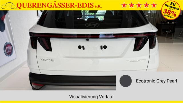 Hyundai TUCSON GO 1.6 T-GDI 48V 2WD DCT 117 kW (160 PS) Lenkradheizung, Sitzheizung, 2-Zonen-Klimaautomatik, Navigationssystem, Android Auto, Apple CarPlay, Induktive Ladestation, Radio, DAB, Smart-Key, Privacy Glass, Rückfahrkamera, 18 Zoll Leichtmetallfelgen, uvm. 