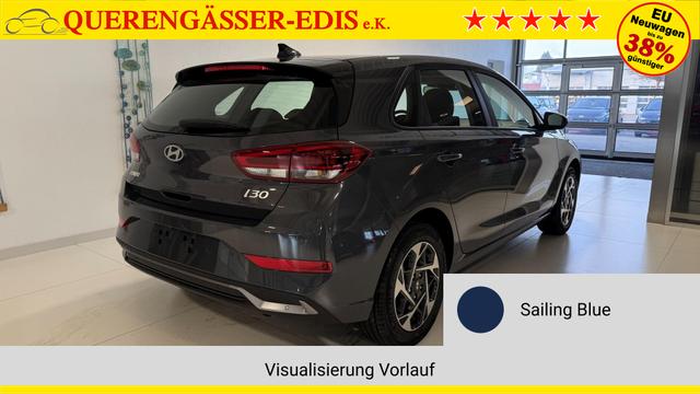 i30 Sailing Blue Vorlauf, Beispielbilder, ggf. teilweise mit Sonderausstattung