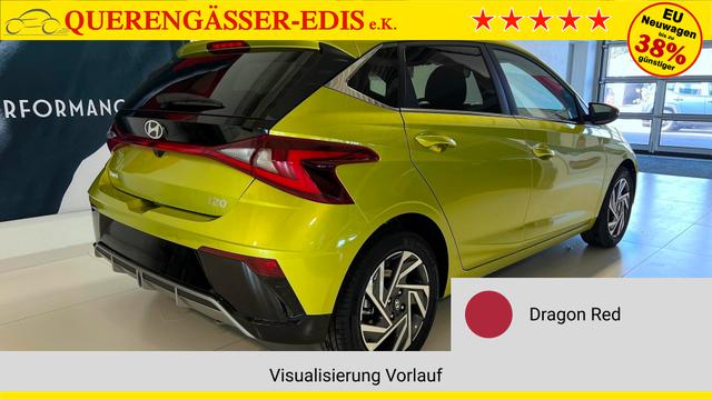 i20 Go Plus Dragon Red Vorlauf, Beispielbilder, ggf. teilweise mit Sonderausstattung